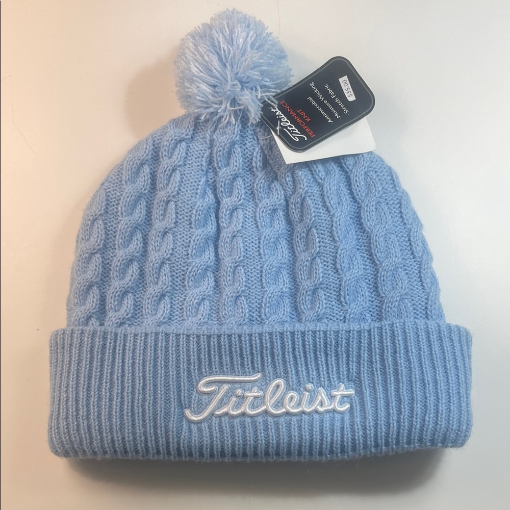 Titleist Sky Blue Cable Knit Beanie
